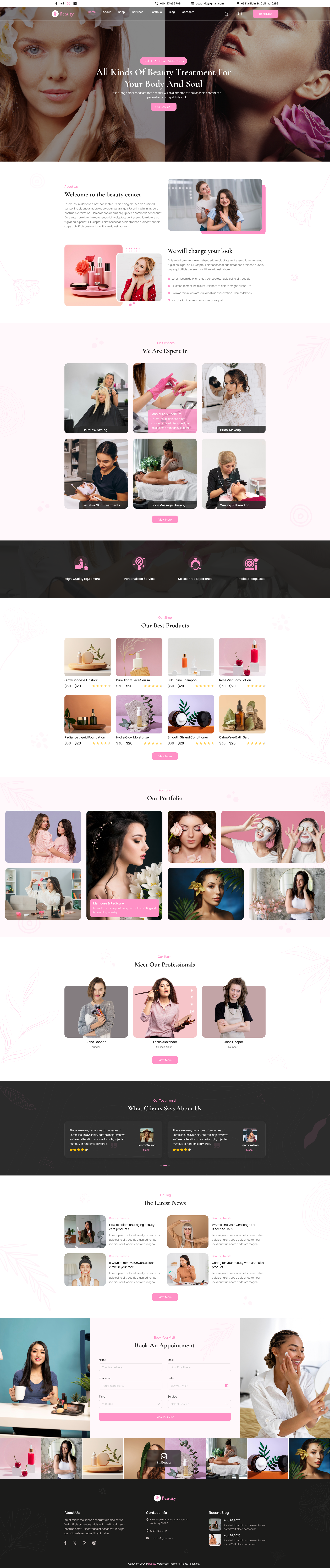 Beauty Center WordPress Theme