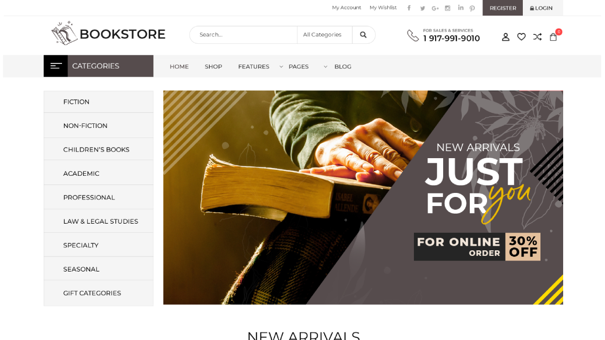 Book Store WordPress Theme