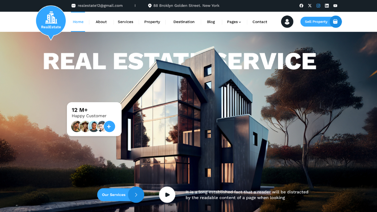 Real Estate WordPress Theme