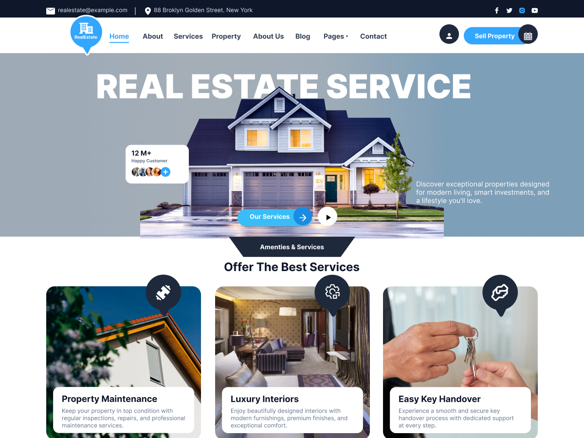 Free Real Estate WordPress Theme